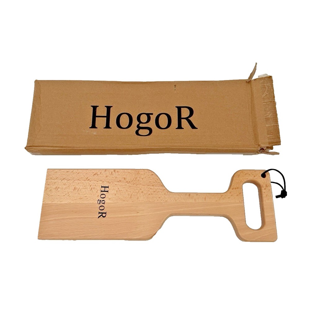 HogoR Natural Wood Grill Cleaning Scraper Block with Bottle Opener & Handle NEW
